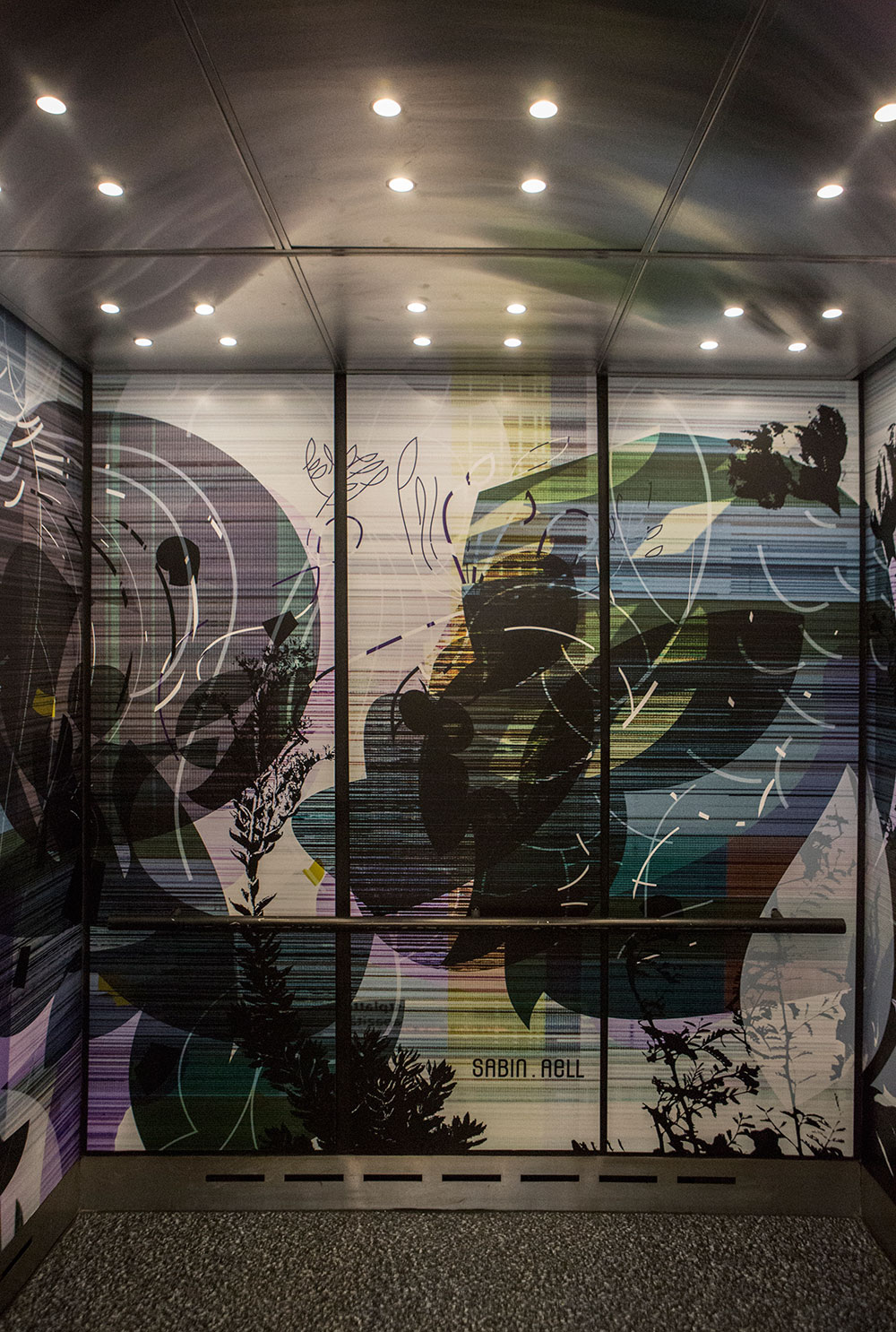 Art installation in Elevator - Sabin Aell | Artist and Designer